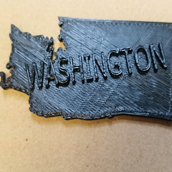 washington mappa l'istruzione 3D print model - Mito3D