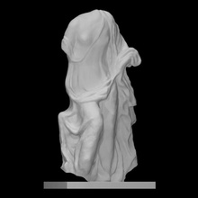 drapé femelle figure analyse ancien sculpture statue marbre nu draperie 3d print model - Mito3D
