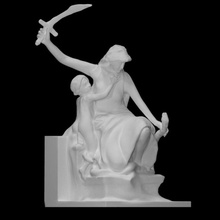 gladstone memorial courage scan mother sculpture sword woman child bronze monument snake family group allegory 3d print model - Mito3D