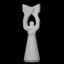 iris goddess rainbow scan modern sculpture statue worship limestone abstract 3d print model - Mito3D