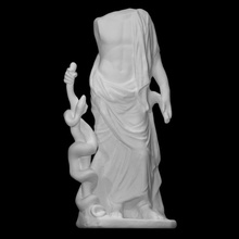 estatua Asklepios escanear antiguo Dios héroe escultura mármol masculino medicamento serpiente mito 3d print model - Mito3D