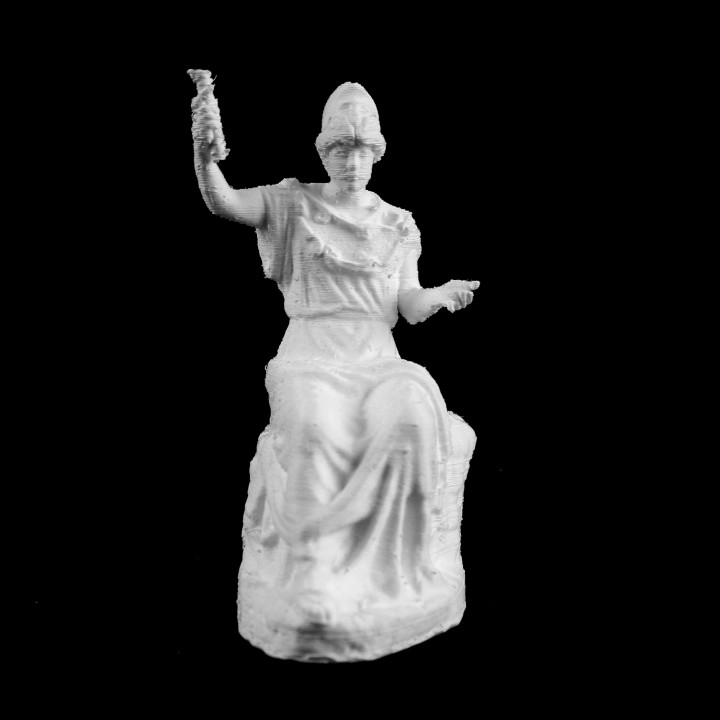 minerva louvre paris oturmuş tarama 3D print model - Mito3D