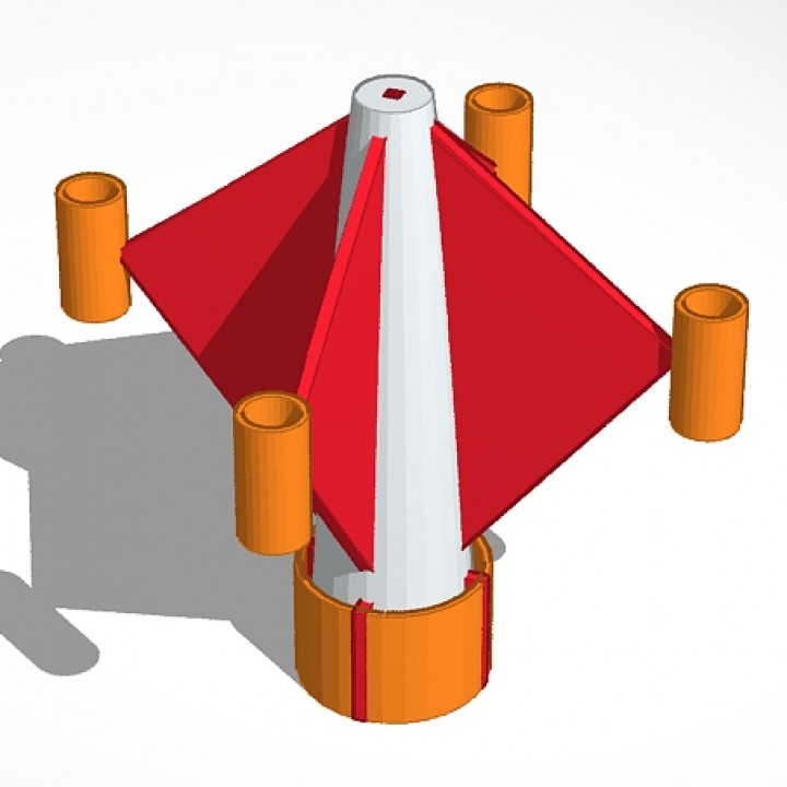 360 Grad fliegend Jet Entwurf Kanten Tekin Basteln 3D print model - Mito3D