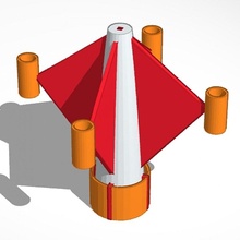 360 grau vôo jato esboço projeto arestas tekin tinkercad 3d print model - Mito3D