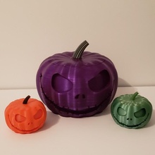 jack skellington pumpkin christmas nightmare holloween 3d print model - Mito3D