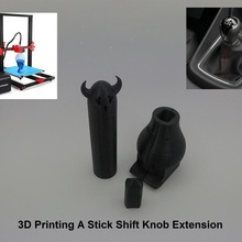 stick shift knob extension 3d print model - Mito3D