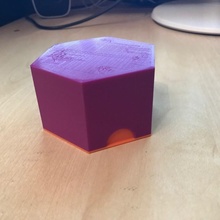 semplice piccolo Conservazione scatola coperchio contenitore esagono 3d print model - Mito3D