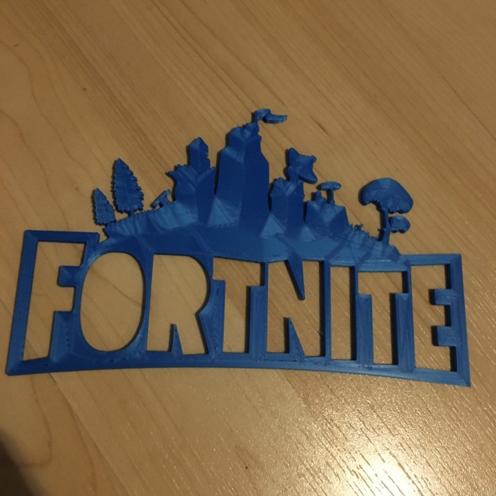 fortnite logo coche vehiculo juego ventana calcomanía 3D print model - Mito3D