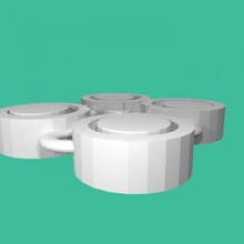 inquietação spinner corpo tinkercad 3d print model - Mito3D