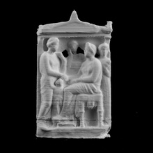 stele funeraire mnesarete louvre parigi scansione 3d print model - Mito3D