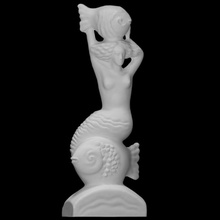 mermaid scan female fish girl modern sculpture character limestone mermaid abstract