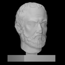 tête thucydides analyse ancien homme portrait sculpture statue marbre Masculin général historien 3d print model - Mito3D