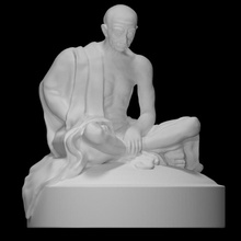 statua mahatma gandhi scansione scultura statua bronzo memoriale attivista politica indiano gandhi civile 3d print model - Mito3D