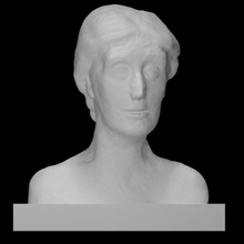 bust virginia woolf scan female sculpture woman bronze memorial author writer feminist 3d print model - Mito3D