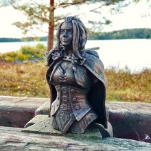 kız evlat deniz büst kadın heykelcik oyun heykel savaşçı Kadın karakter büyücü Warcraft Worldofwarcraft fanart Jaina Gururlu 3d print model - Mito3D