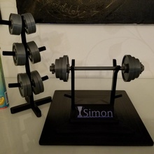 weight lifting set gym weights 3d print model - Mito3D