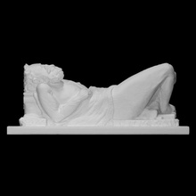 reclining man scan figure modern sculpture limestone male bearded lying 3d print model - Mito3D