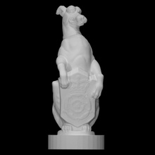 Weiß Windhund Richmond Scan Tier Hund Königin Skulptur Stein Erbe 3d print model - Mito3D