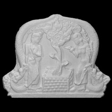 altare sollievo scansione indù scultura divinità induismo krishna vulcanico Satyabhama 3d print model - Mito3D