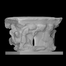 mesi anno scansione animale colonna figura scultura marmo Chiesa calendario sollievo capitale mese 3d print model - Mito3D