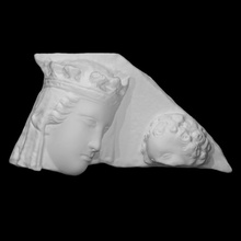 vergine bambino frammento scansione scultura marmo Madonna sarcofago sollievo Cristo benedetto 3d print model - Mito3D