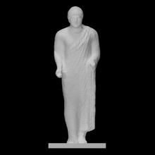 statue male scan ancient sculpture limestone 3d print model - Mito3D
