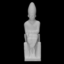 estatua Rey khasekhem escanear antiguo escultura caliza realeza estatuaria 3d print model - Mito3D