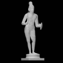 tirumankai alvar scan hindu sculpture statue warrior bronze poet saint vishnu 3d print model - Mito3D