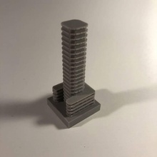 rascacielos 1 educación edificio modelo diorama paisaje urbano 3d print model - Mito3D