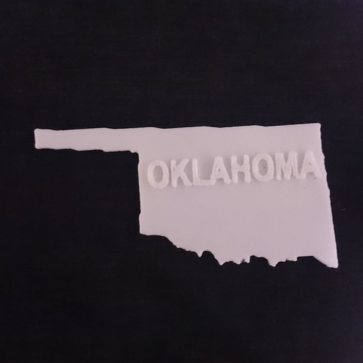 mappa oklahoma l'istruzione 3D print model - Mito3D