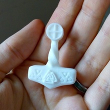 mjolnir Thor marteau pendentif européen norrois nordique thors païen asatru hrungnir Valknut 3d print model - Mito3D