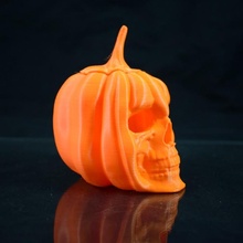 pumpkin skull tealight lantern & garden holder candle decoration halloween jack-o-lantern holiday 3d print model - Mito3D