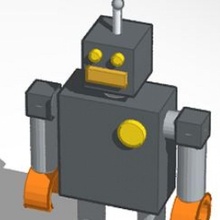 copain robot tinkercad 3d print model - Mito3D