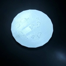 3d impresión planeta oficial logo ventilador Arte Youtube canal youtube 3d print model - Mito3D