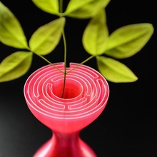 hourglass maze vase art bowl container math openscad organiser organizer spiralize 3d print model - Mito3D