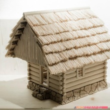 3d printed house - log cabin cottage toys & games printable architecture art birdhouse building design education fantasy game gaming history joint lego medieval model printing rpg scale terrain toy wargames wargaming wood blocks miniature 3d print model - Mito3D