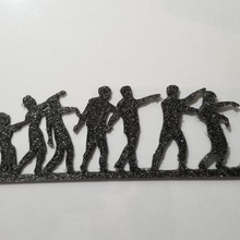 Víspera Santos zombies silueta 3d print model - Mito3D