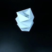 triangolare vaso giardino Natale fiore decorazione arredamento 3d print model - Mito3D