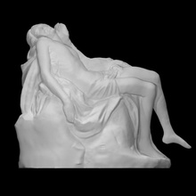 figure christ michelangelo's pieta scan sculpture church bible plaster mary cast reclining crucifixion 3d print model - Mito3D
