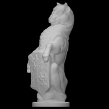black bull clarence scan animal beast queen sculpture stone royalty heritage 3d print model - Mito3D
