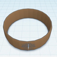 albero gondor braccialetto signore anelli tinkercad 3d print model - Mito3D