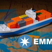 emma maersk Embarcacion barco niños envase flotador juguete bañera buques nadar barcos carga 3d print model - Mito3D