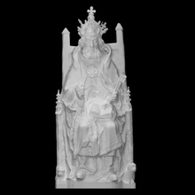 st peter scan key carving sculpture statue pope church seated regalia saint peter apostle oak heaven 3d print model - Mito3D