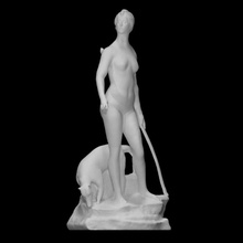 diana diane scan dog female figure goddess sculpture worship marble nude haunting 3d print model - Mito3D