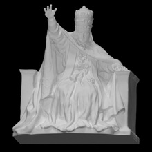 papa clemente xiv scan christianity sculpture statue pope church catholic 3d print model - Mito3D