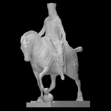 queen tamar great scan modern sculpture woman bronze horse royalty statuette 3d print model - Mito3D