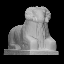 statue amun forme RAM analyse animal figure Dieu Roi sculpture temple 3d print model - Mito3D