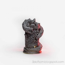 Drago torre giardino scacchi gioco cavaliere mini miniature mostro impostato tavolo terreno miniatura 3d print model - Mito3D