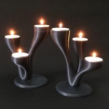 tridente candelabri giardino cenare mobilia illuminazione candele lumini 3d print model - Mito3D