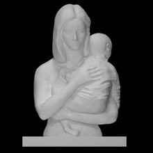 andrew meller memorial mother child scan 3d print model - Mito3D